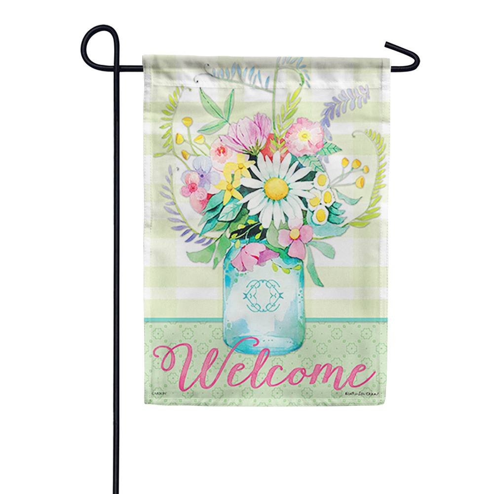 Fresh Mason Jar Double Sided Garden Flag