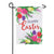 Happy Easter Floral Appliqued Garden Flag