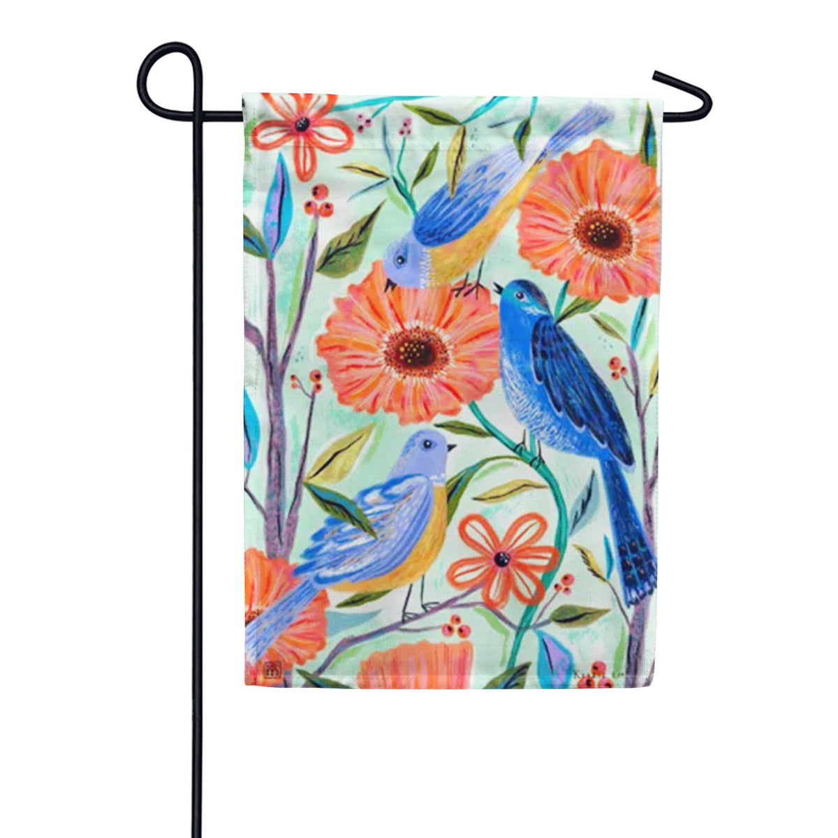 Bluebirds and Blossoms Garden Flag