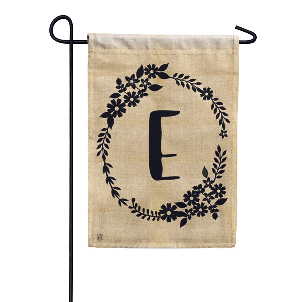 Rustic Monogram Garden Flag