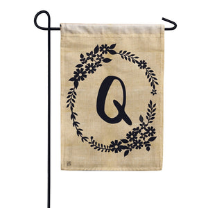 Rustic Monogram Garden Flag