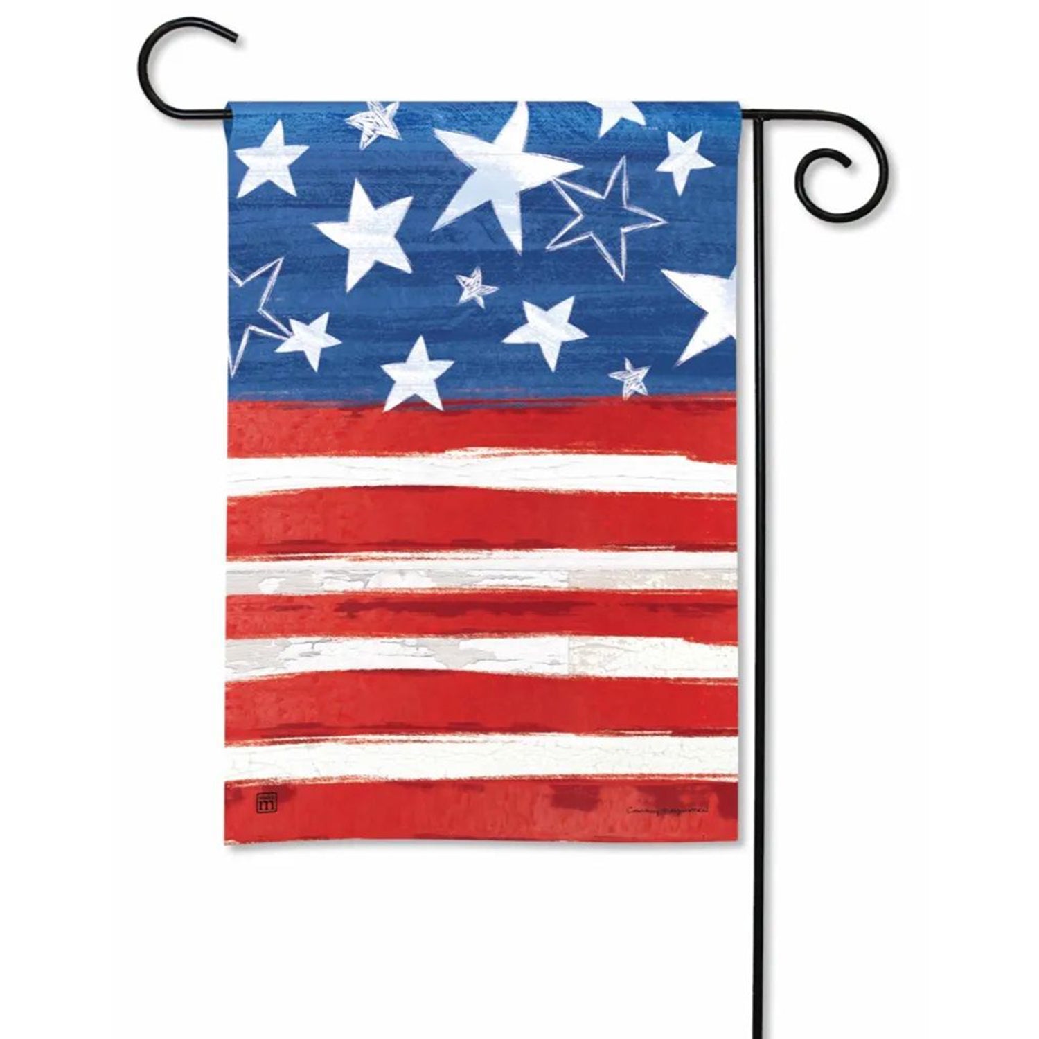 Patriotic Stars Garden Flag