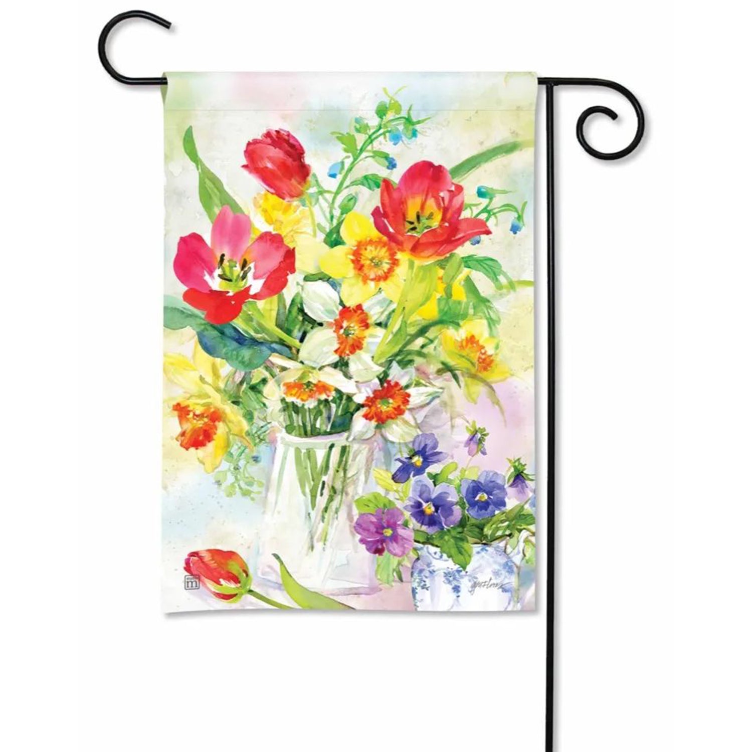 Springtime Blooms Garden Flag