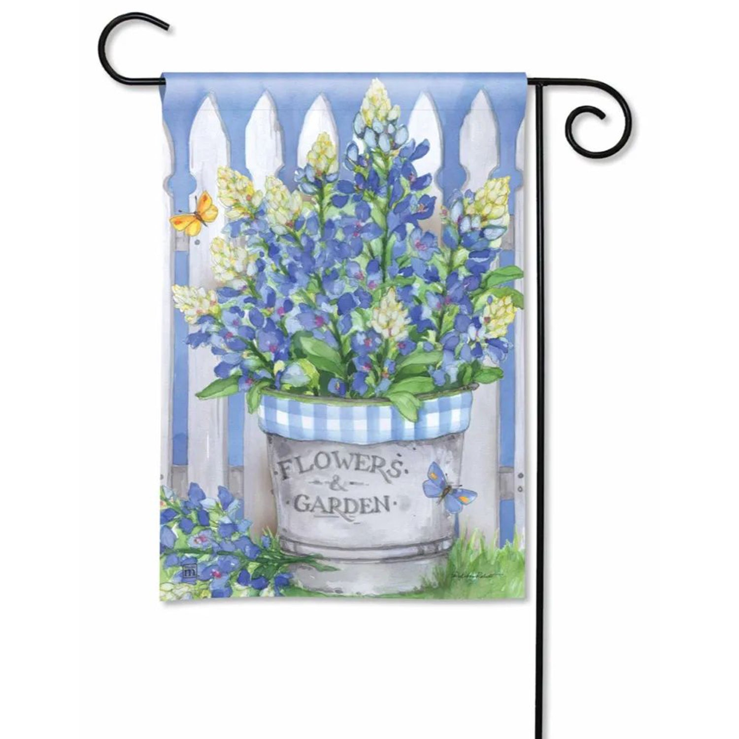 Bluebonnet Bucket Garden Flag