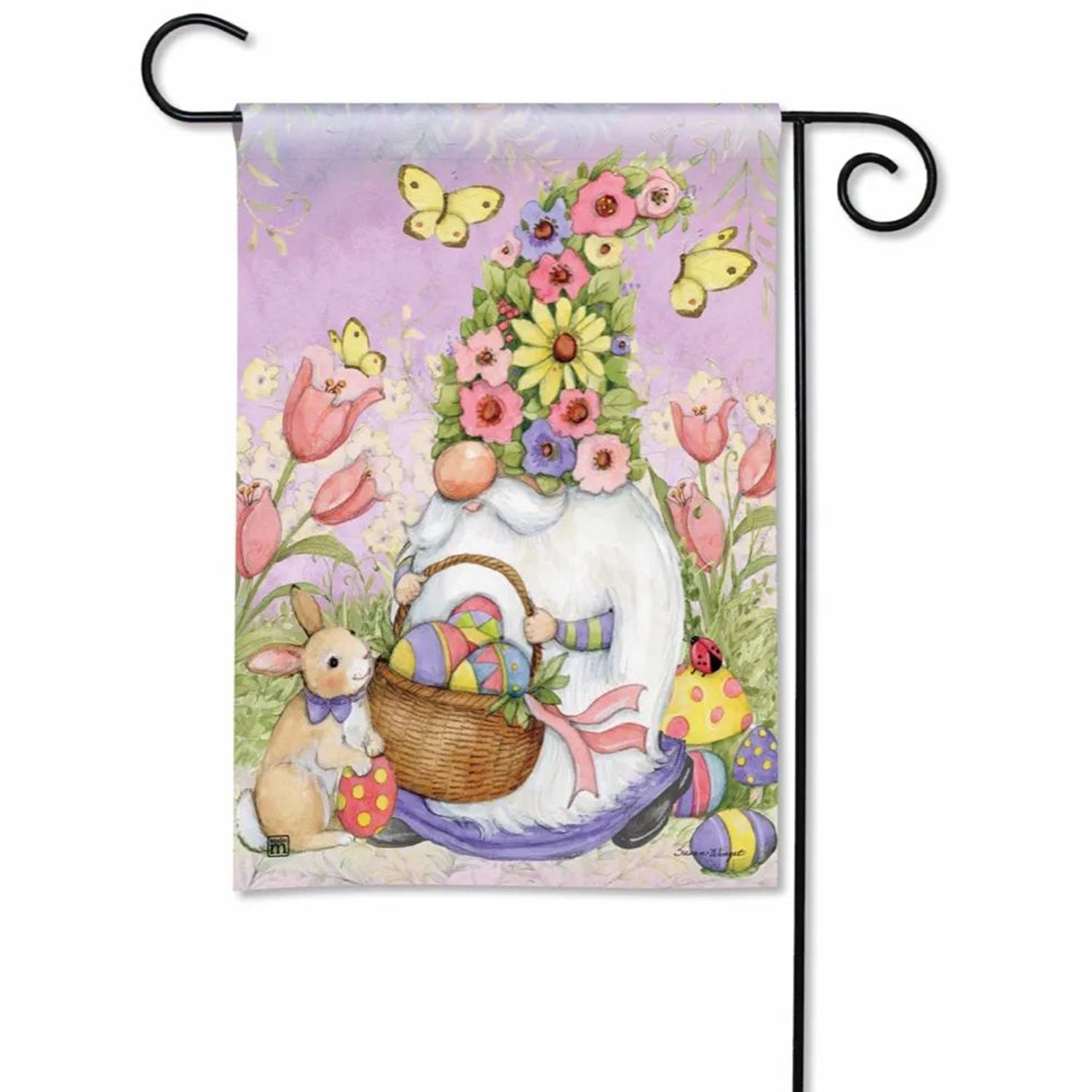 Easter Gnome Garden Flag