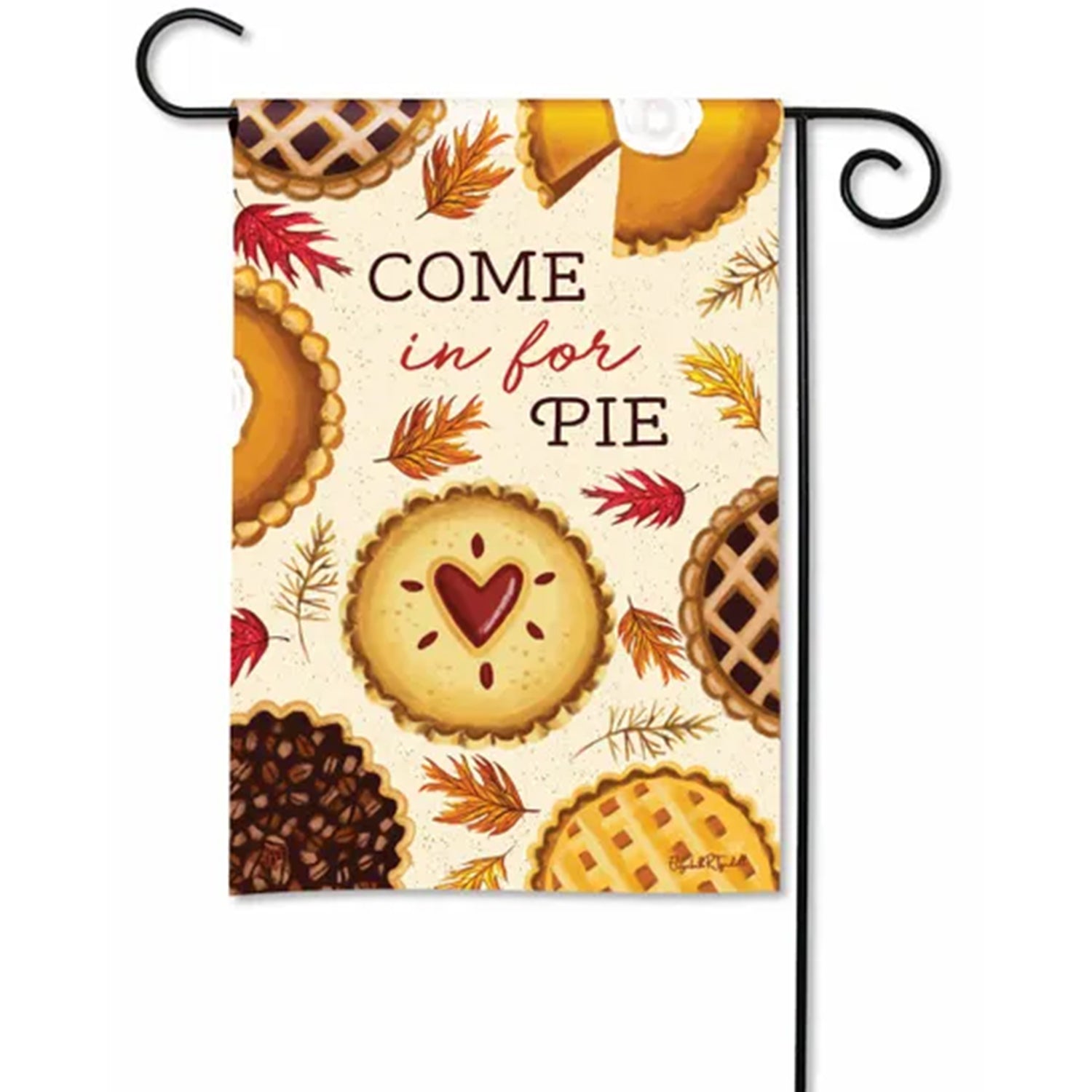 Come in for Pie Garden Flag
