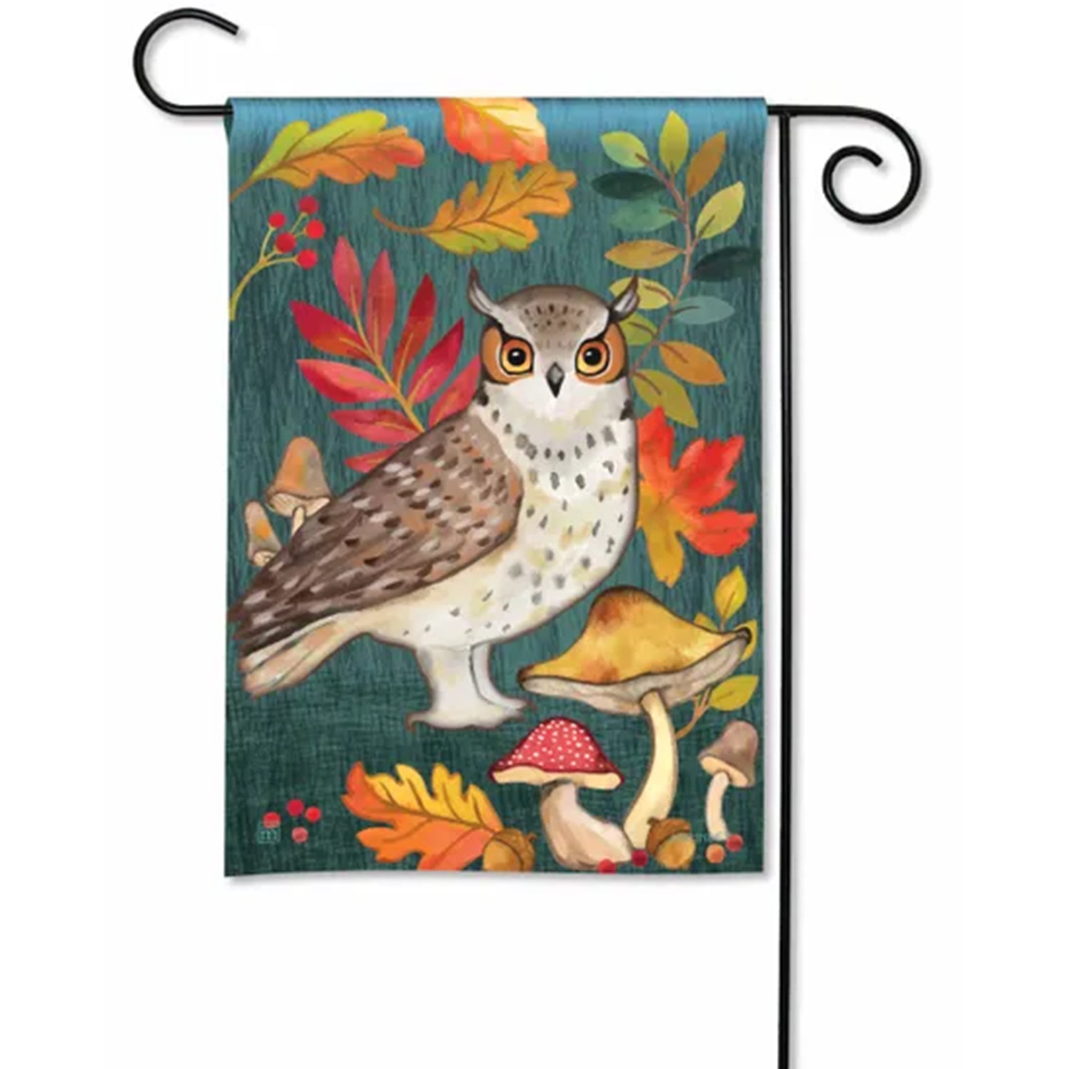 Fall Forest Owl Garden Flag