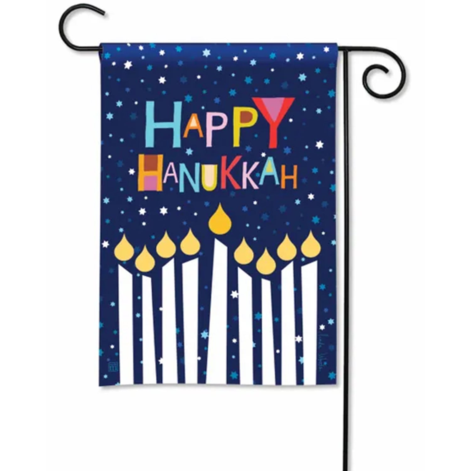 Happy Hanukkah Garden Flag