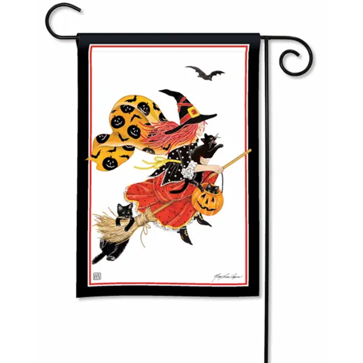 Witch's Flight Garden Flag