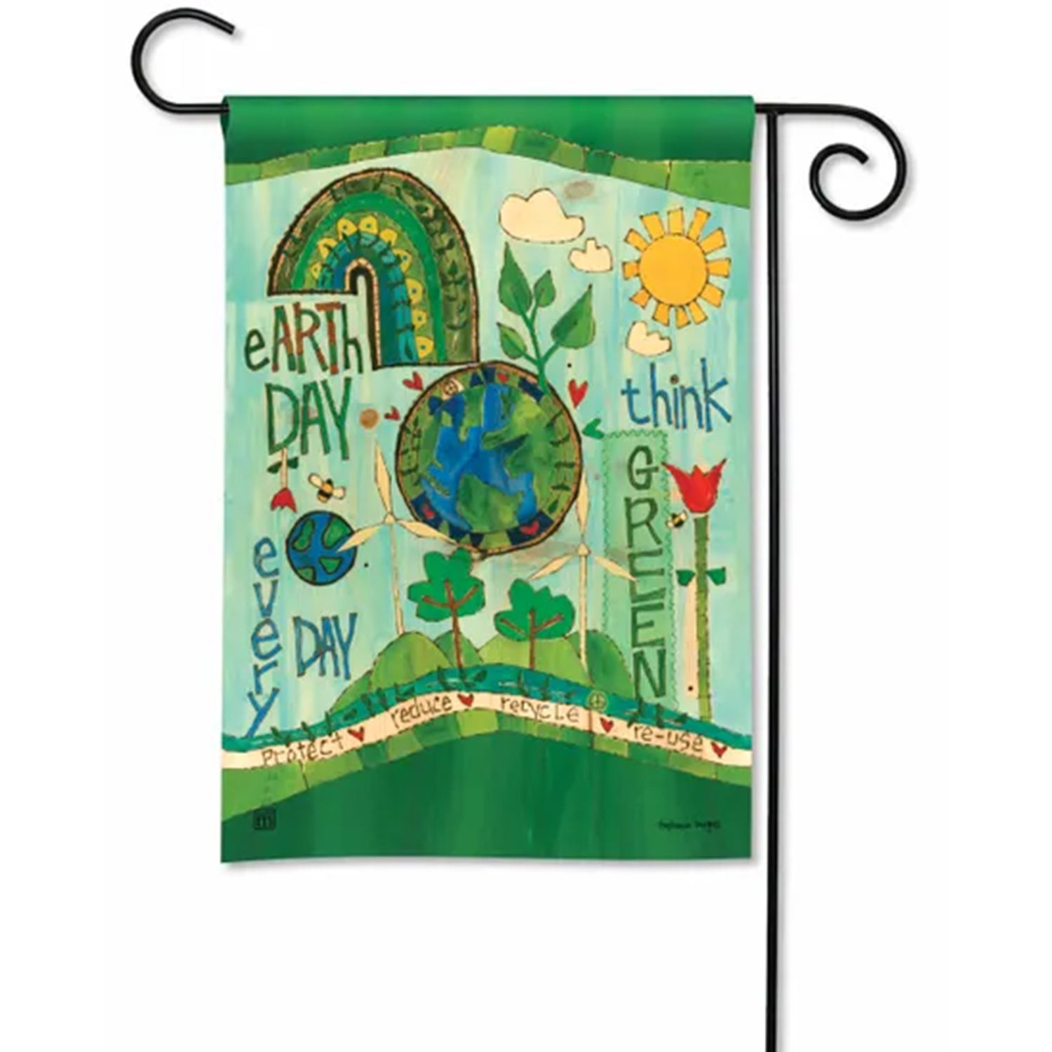 Earth Day Garden Flag