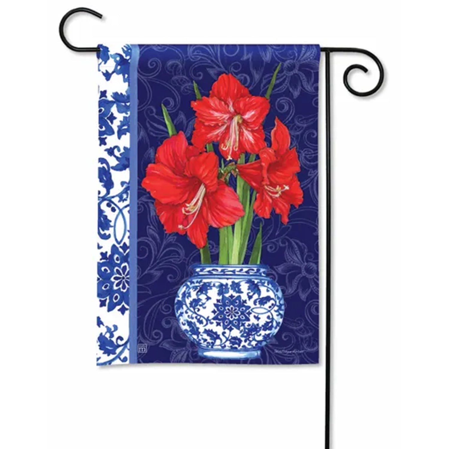 Amaryliss in Vase Garden Flag