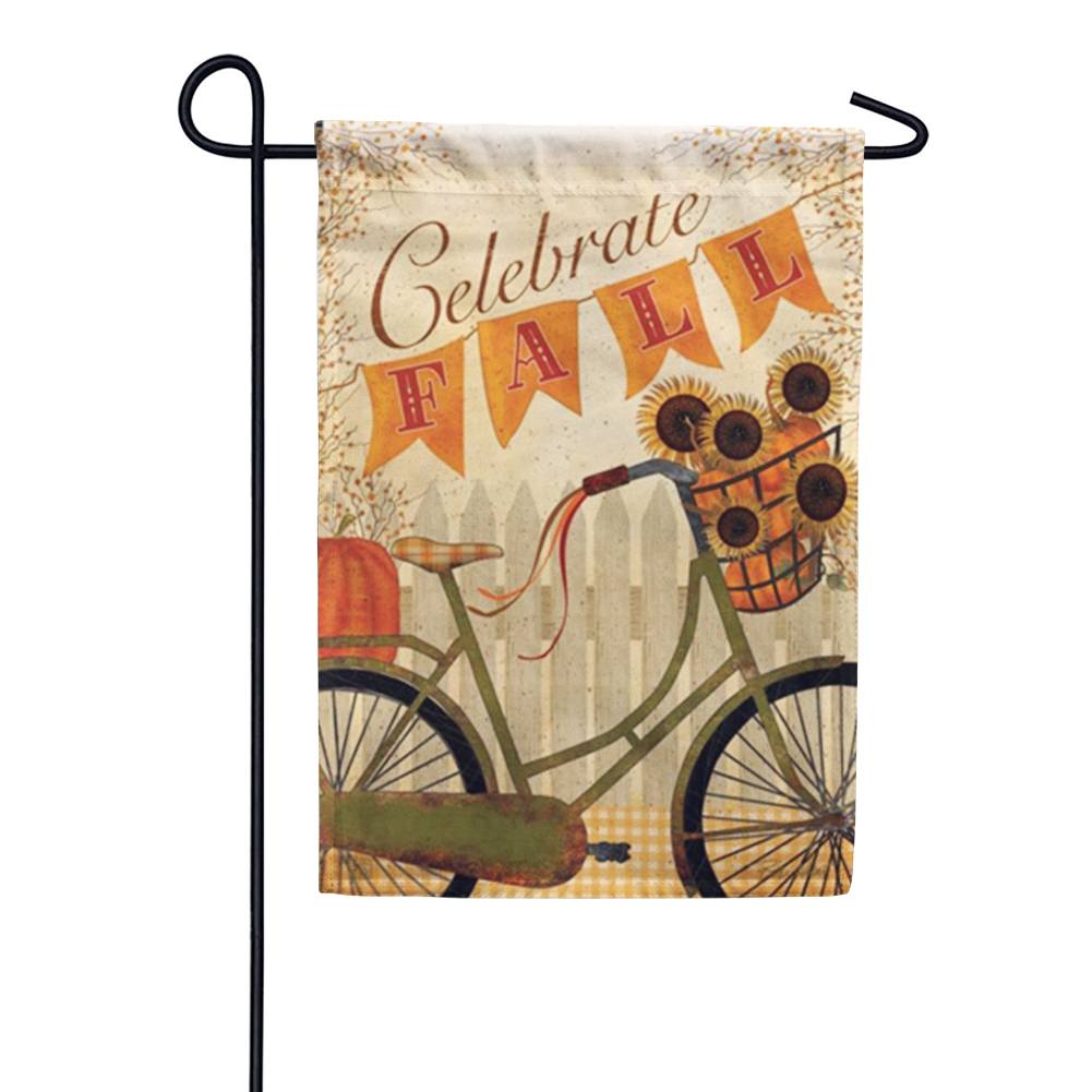 Celebrate Fall Bicycle Garden Flag