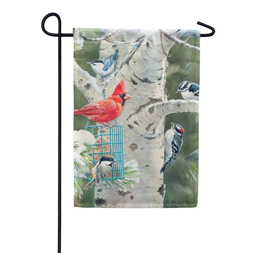 Winter Birds Friends Garden Flag