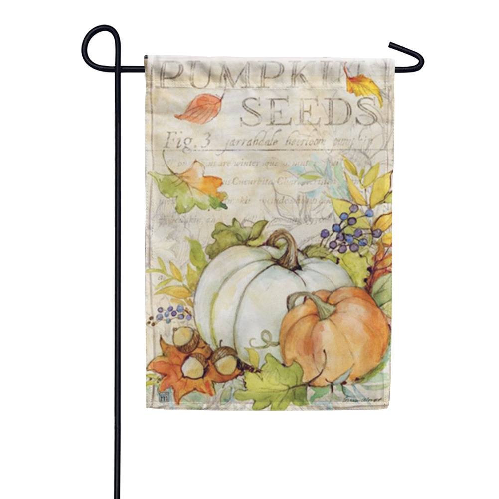 Pumpkin Seed Sack Garden Flag