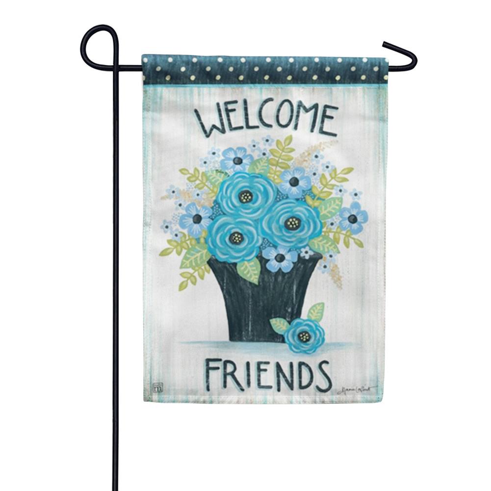 Magnet Works Welcome Friends Garden Flag