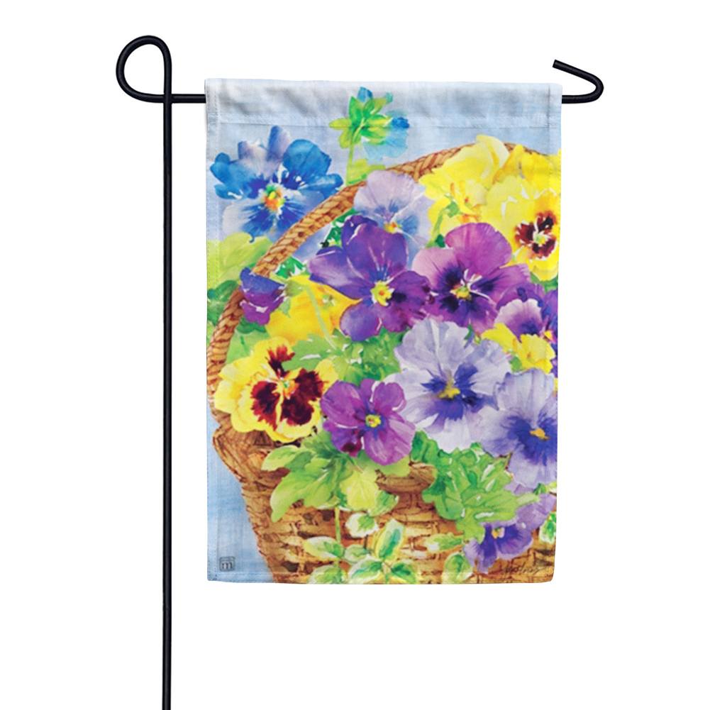 Pansy Blooms Garden Flag
