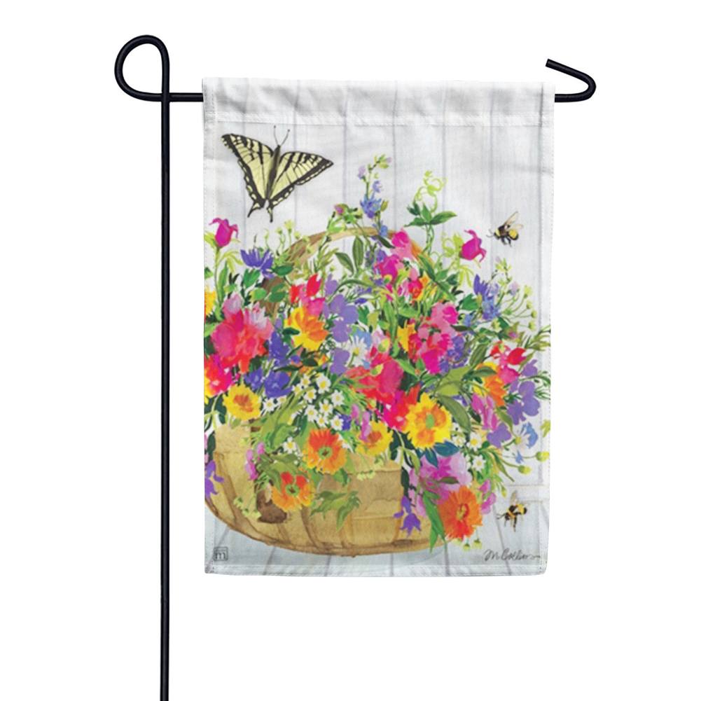 Flower Basket Garden Flag