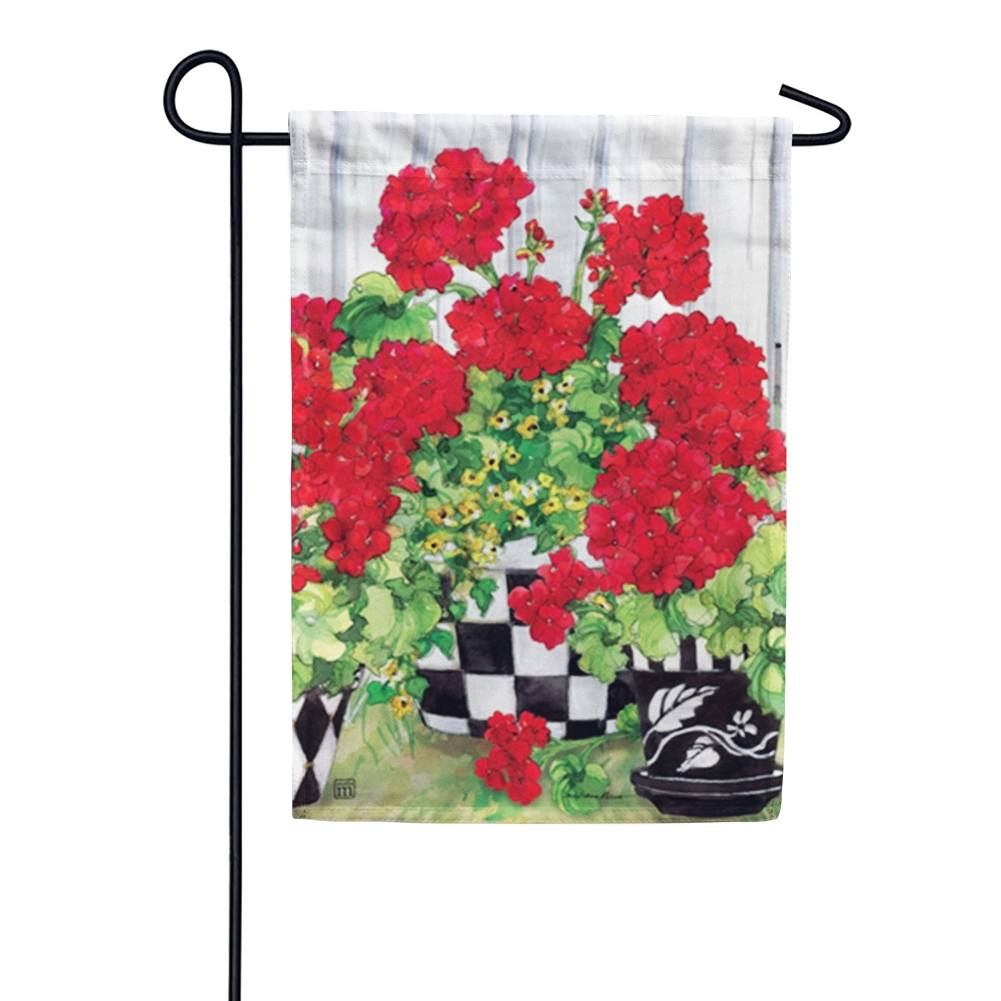 Geranium Flowers Garden Flag