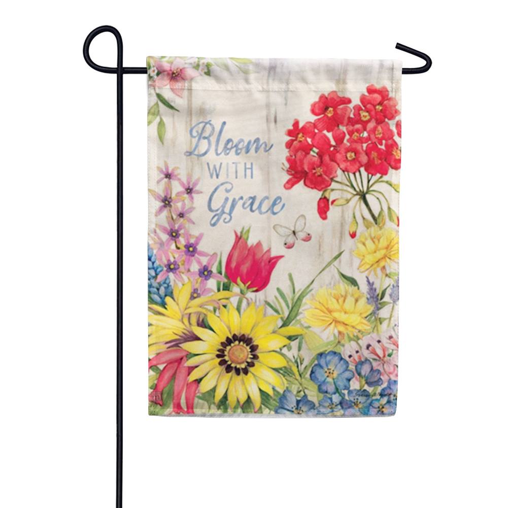 Bloom with Grace Garden Flag