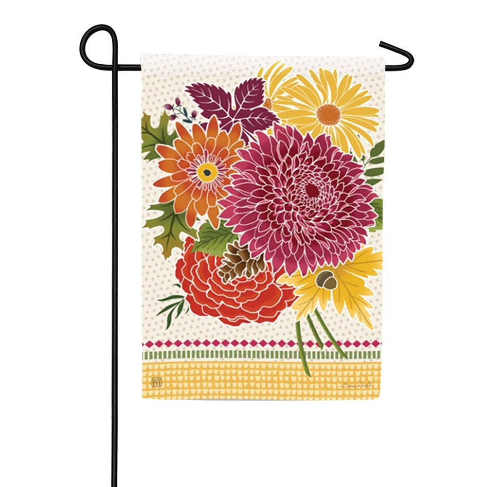 Magnet Works Autumn Floral Garden Flag