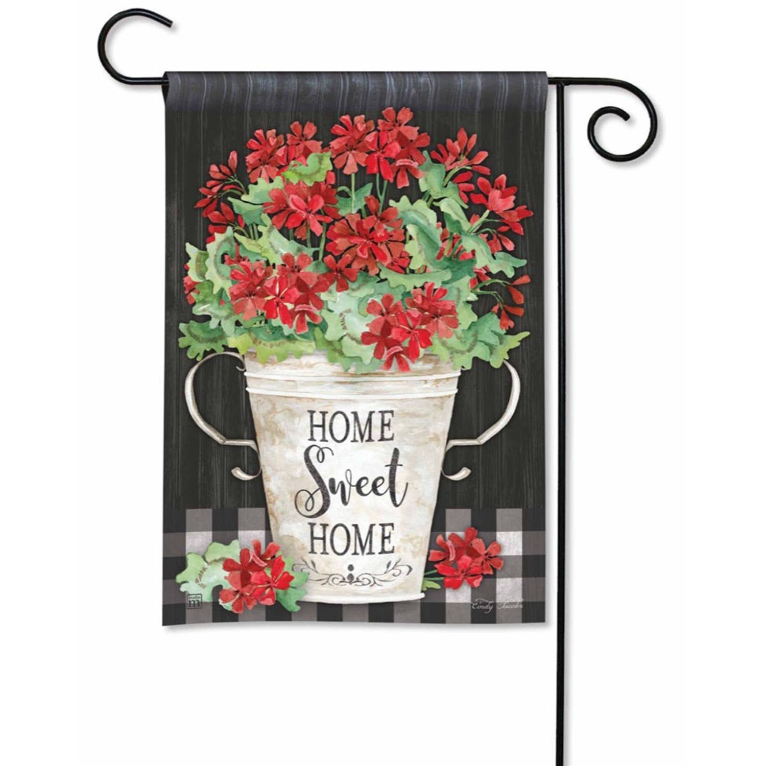 Sweet Home Geraniums Garden Flag