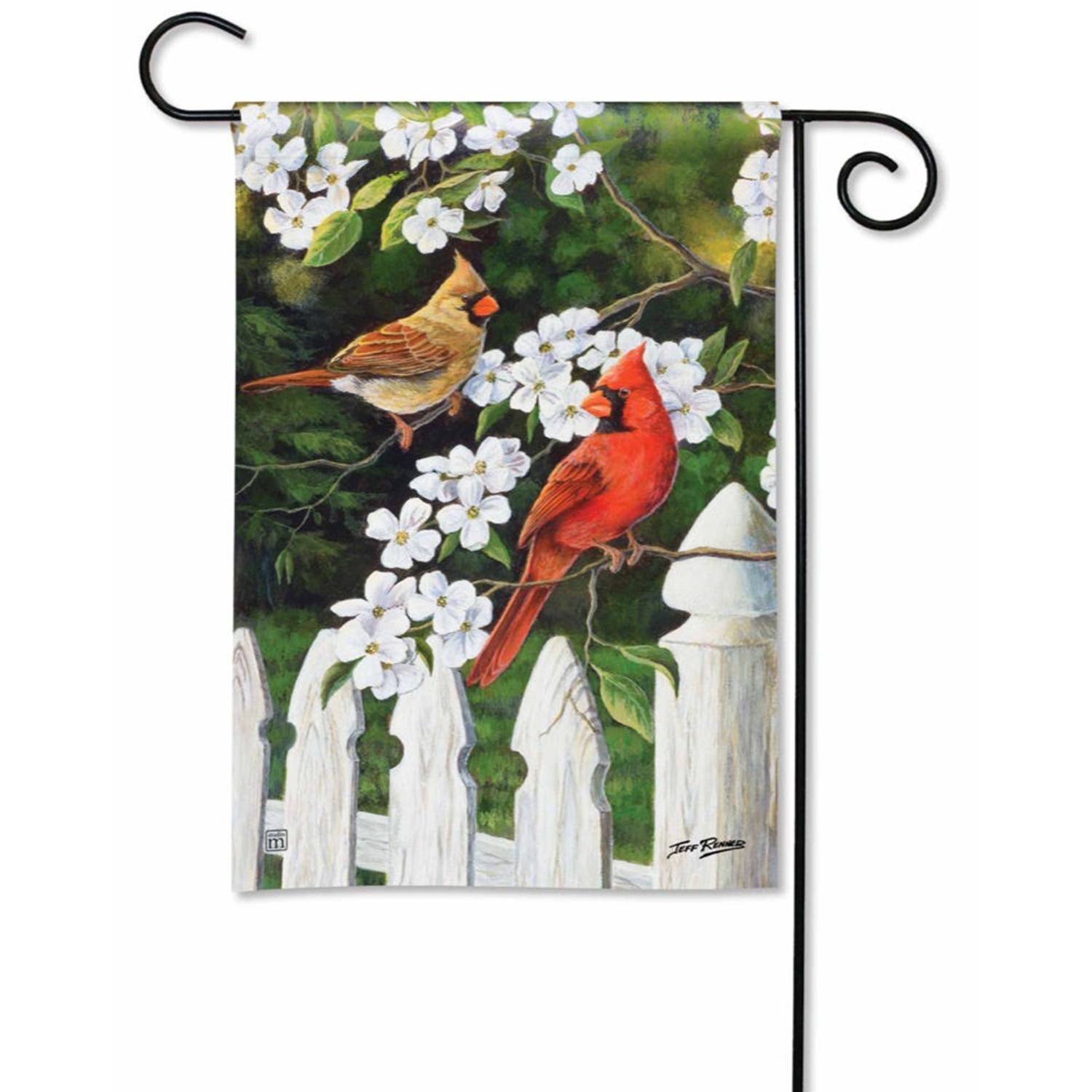 Dogwood Cardinals Garden Flag