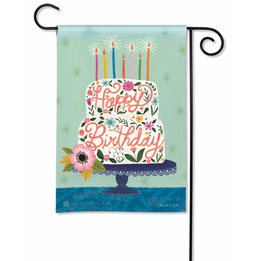 Birthday Cake Garden Flag