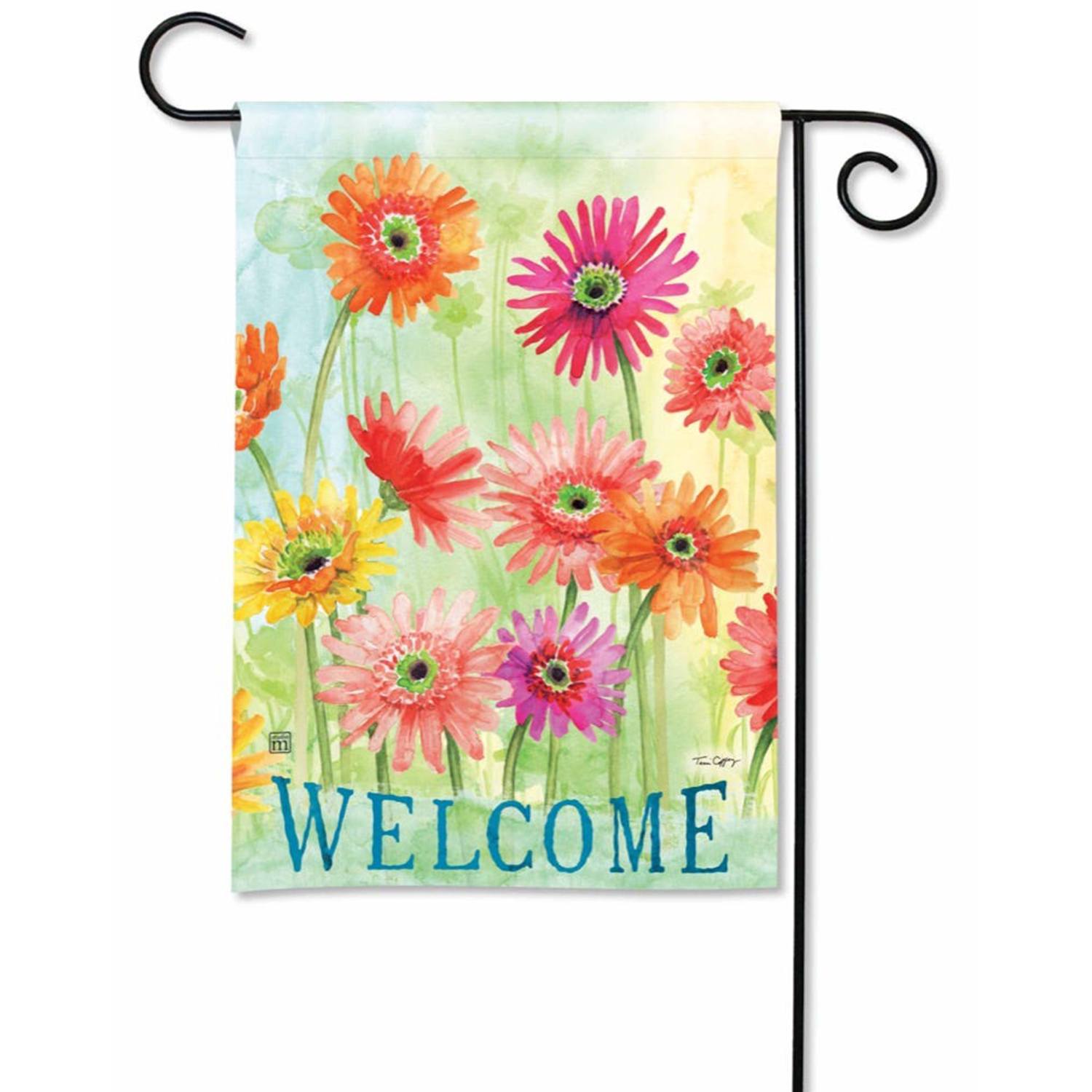 Gerbera Daisies Welcome Garden Flag