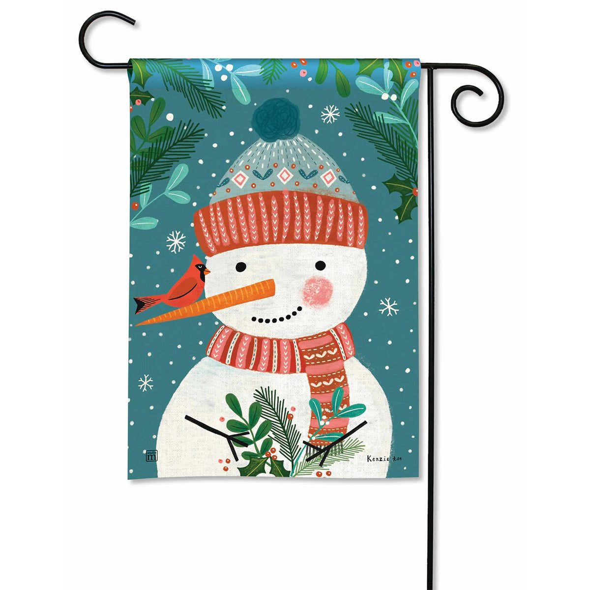 Dressed for Snow Garden Flag