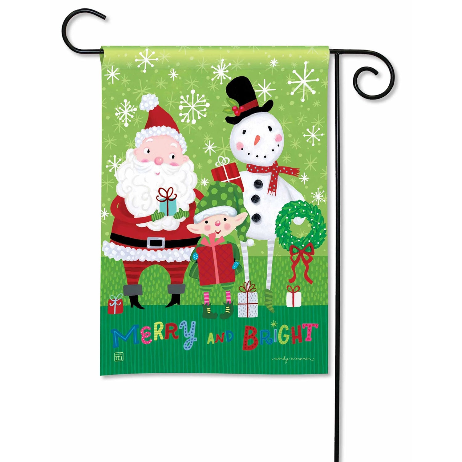 Festive Friends Snowman Garden Flag