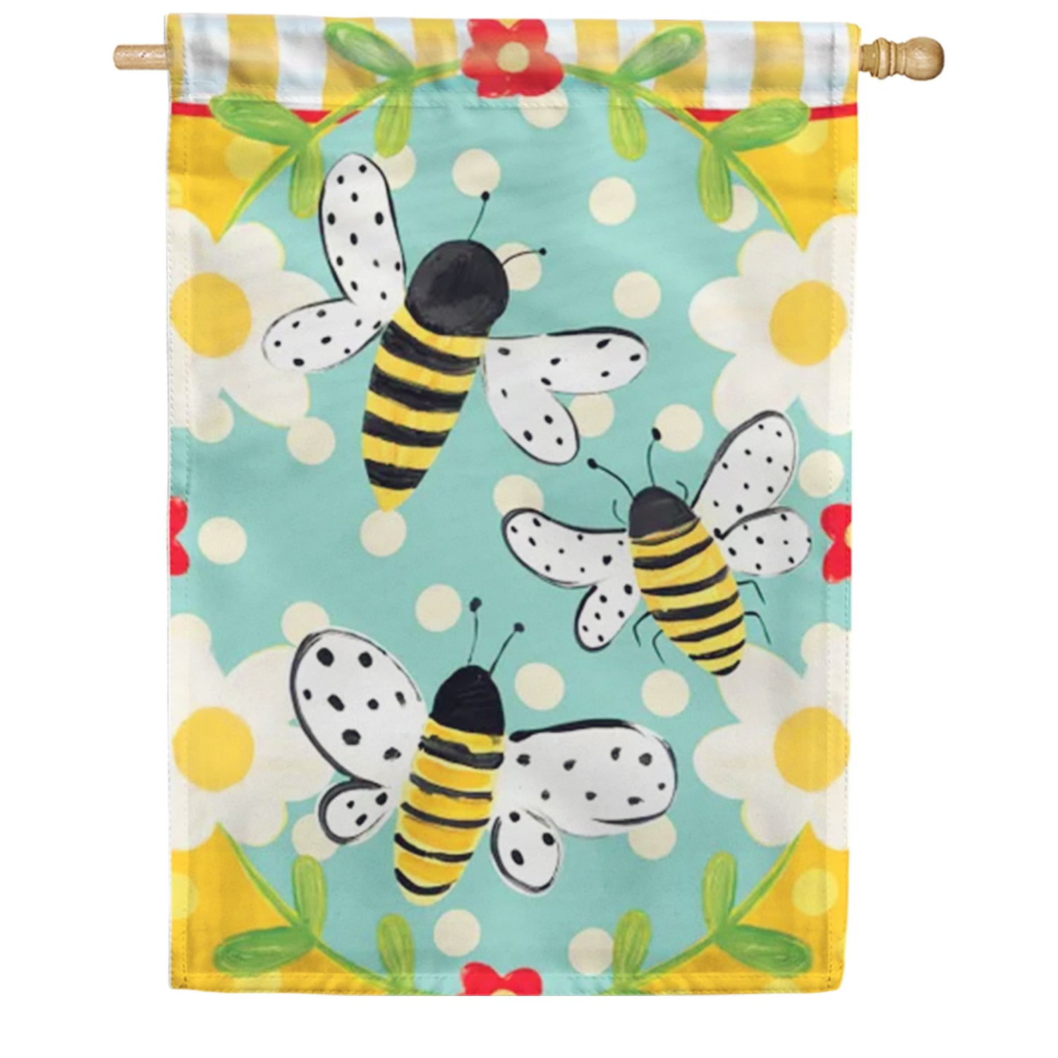 Bumbly Bees House Flag
