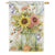 Bee Spring Bouquet House Flag
