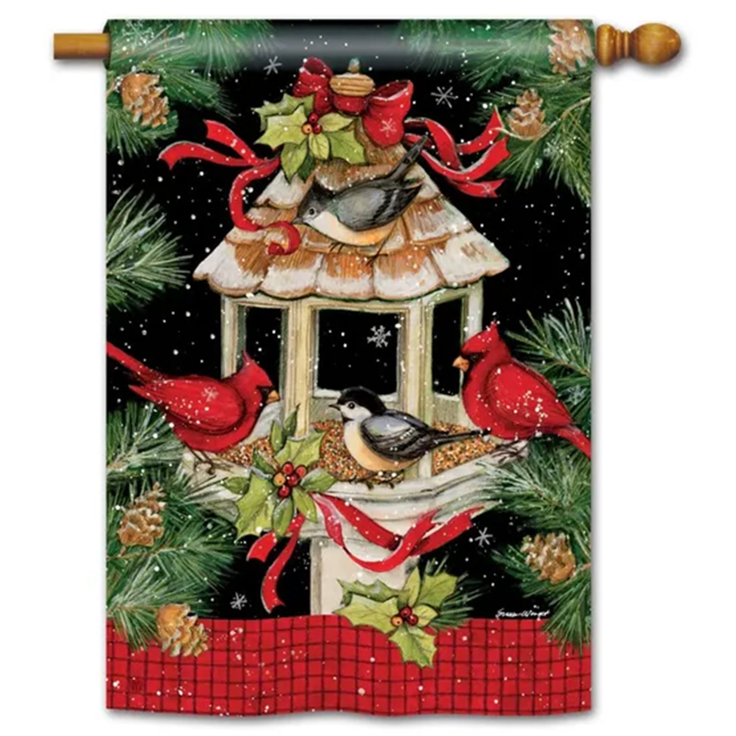 Christmas Dinner House Flag