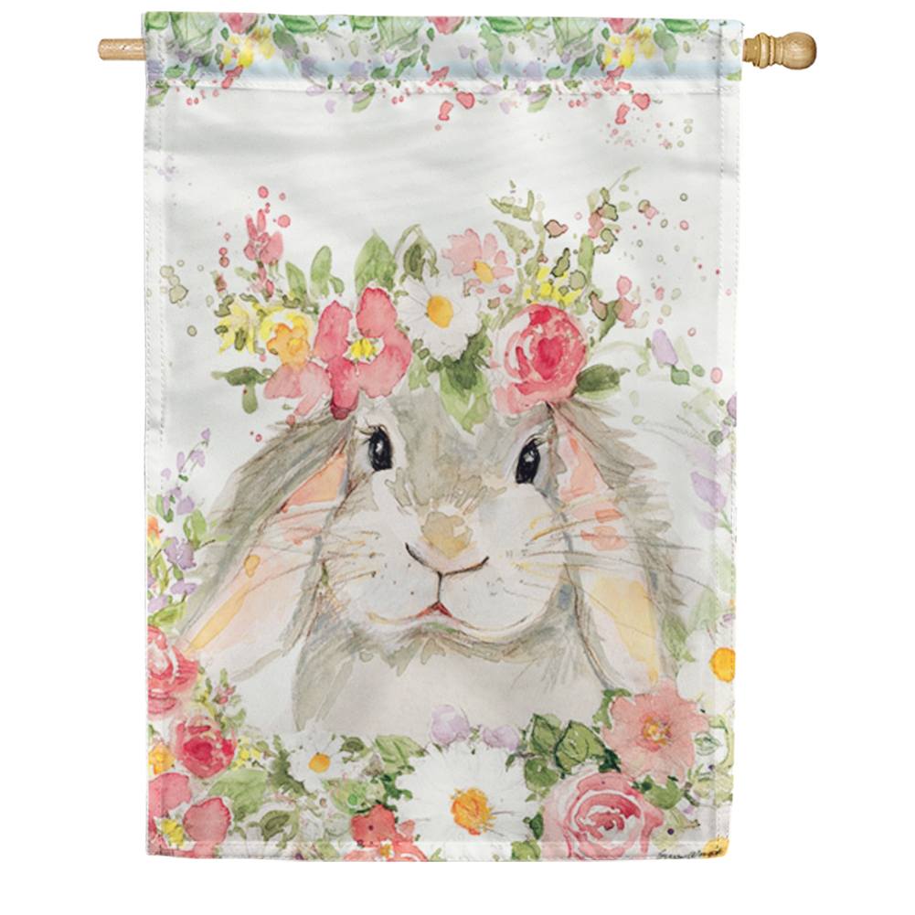 Hello Bunny House Flag