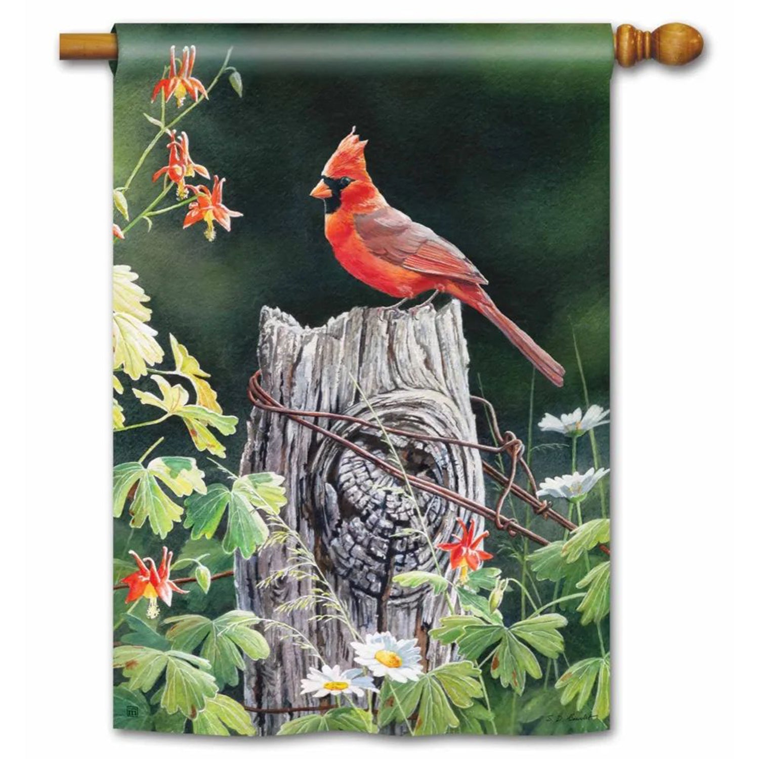 Cardinal Song House Flag