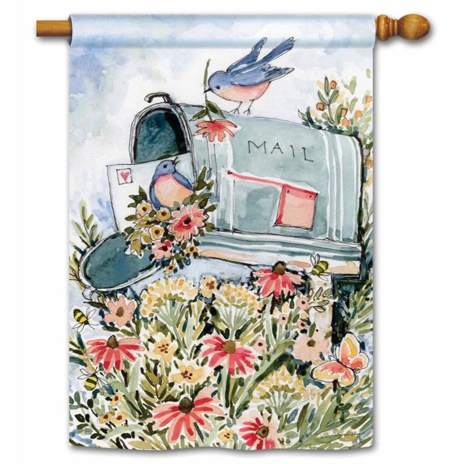 Springtime Message House Flag