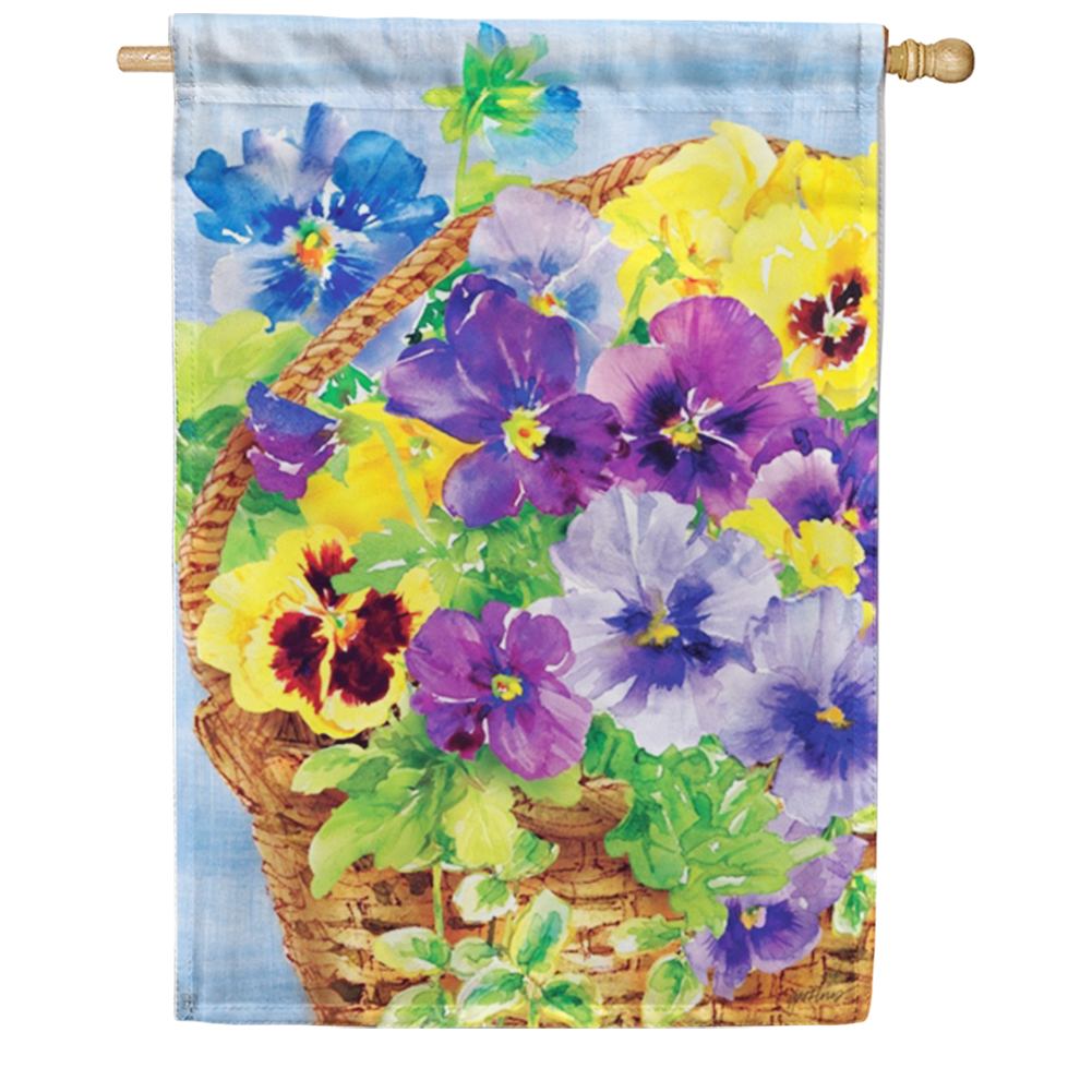 Pansy Blooms House Flag