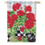 Geranium Flowers House Flag