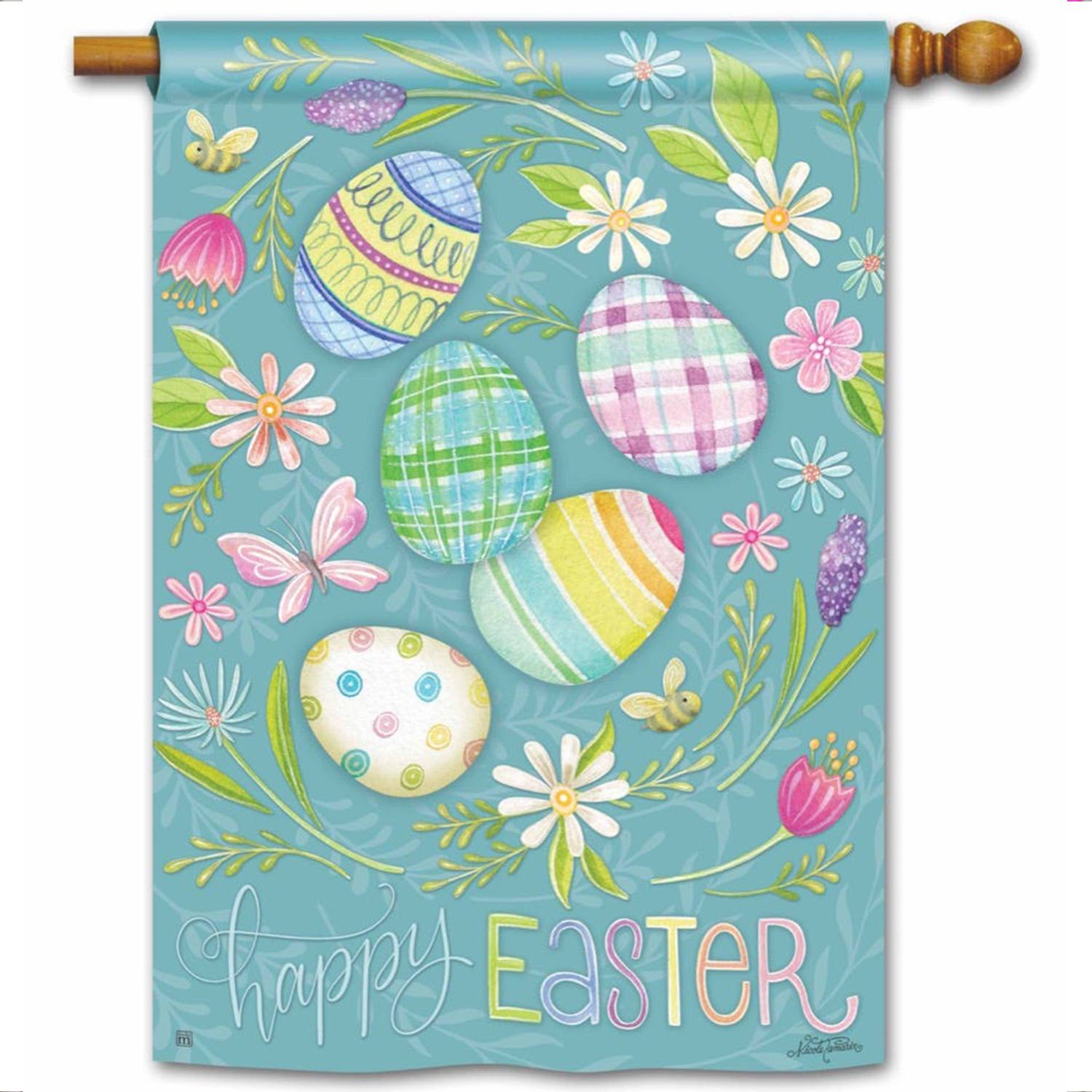 Magnet Works Happy Easter House Flag