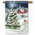 Red Barn Christmas House Flag