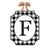 Black And White Checkered Monogram Door D��cor