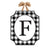 Black And White Checkered Monogram Door Décor