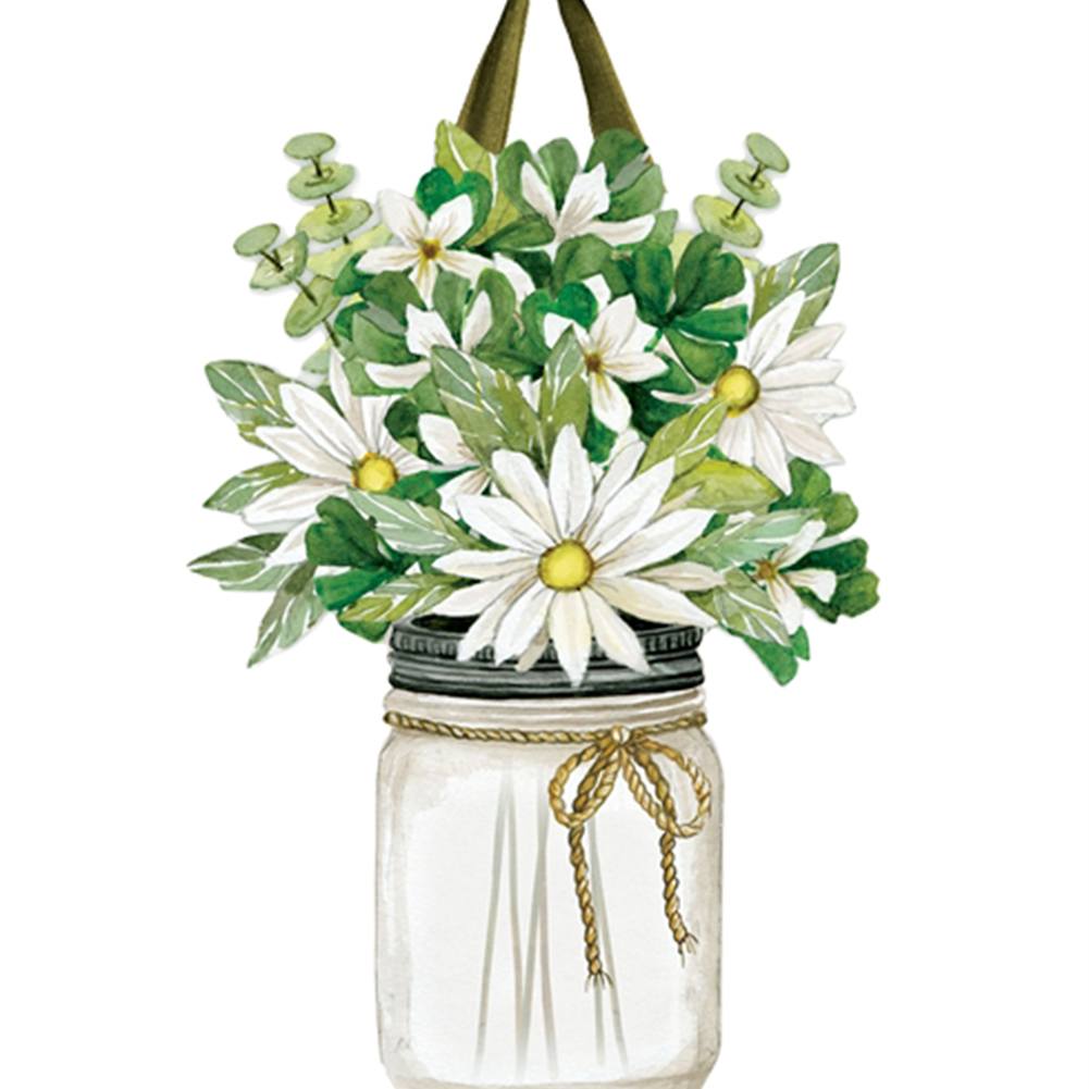 Farmhouse Daisies Door Decor