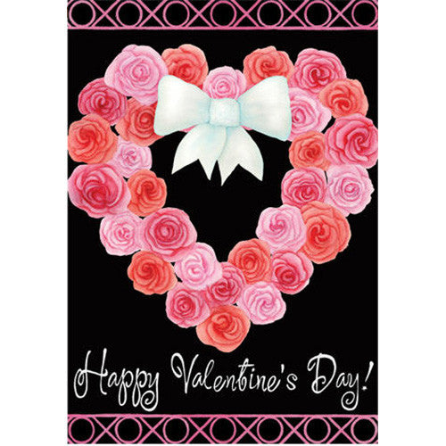 Valentine Wreath Double Sided PremierSoft Garden Flag