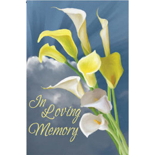 loving memory white calla lily In Loving Memory Garden Flag