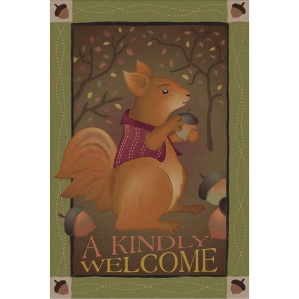 A Kindly Welcome Brilliance Garden Flag