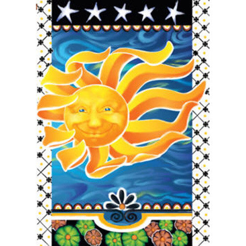 Radiant Sun Illuminated Garden Flag