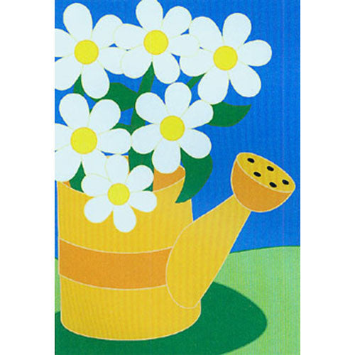 Summer Daisies Appliqued House Flag