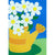 Summer Daisies Appliqued House Flag