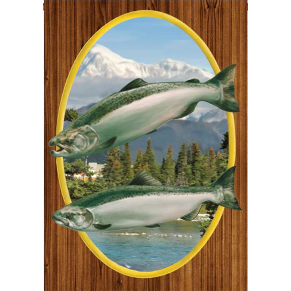 Chinook Salmon Brilliance House Flag